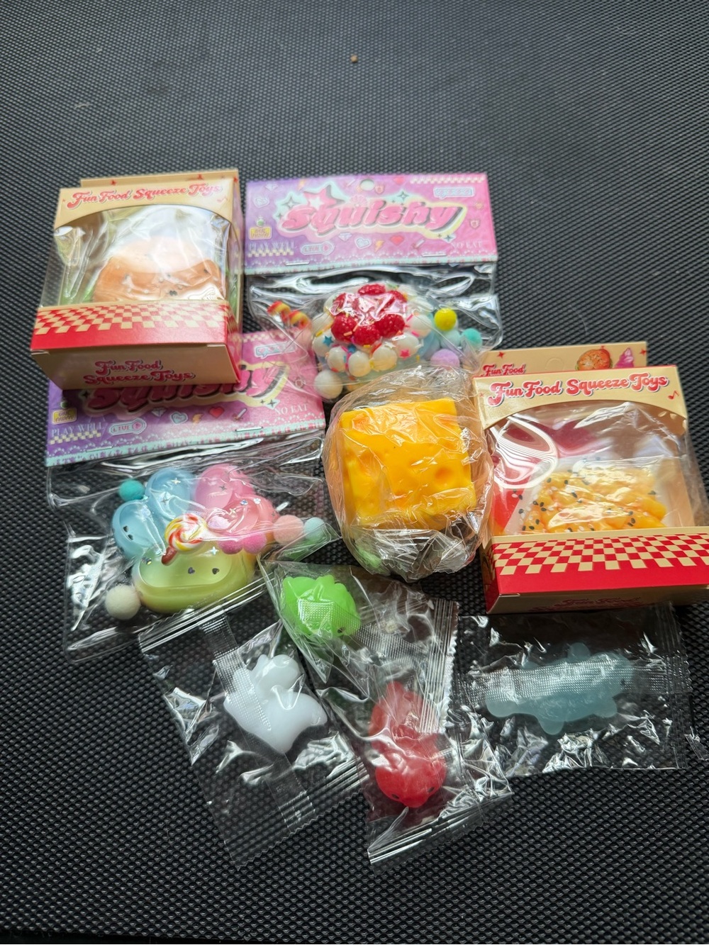 Squishy toys and Taba lot (9 total) NEW